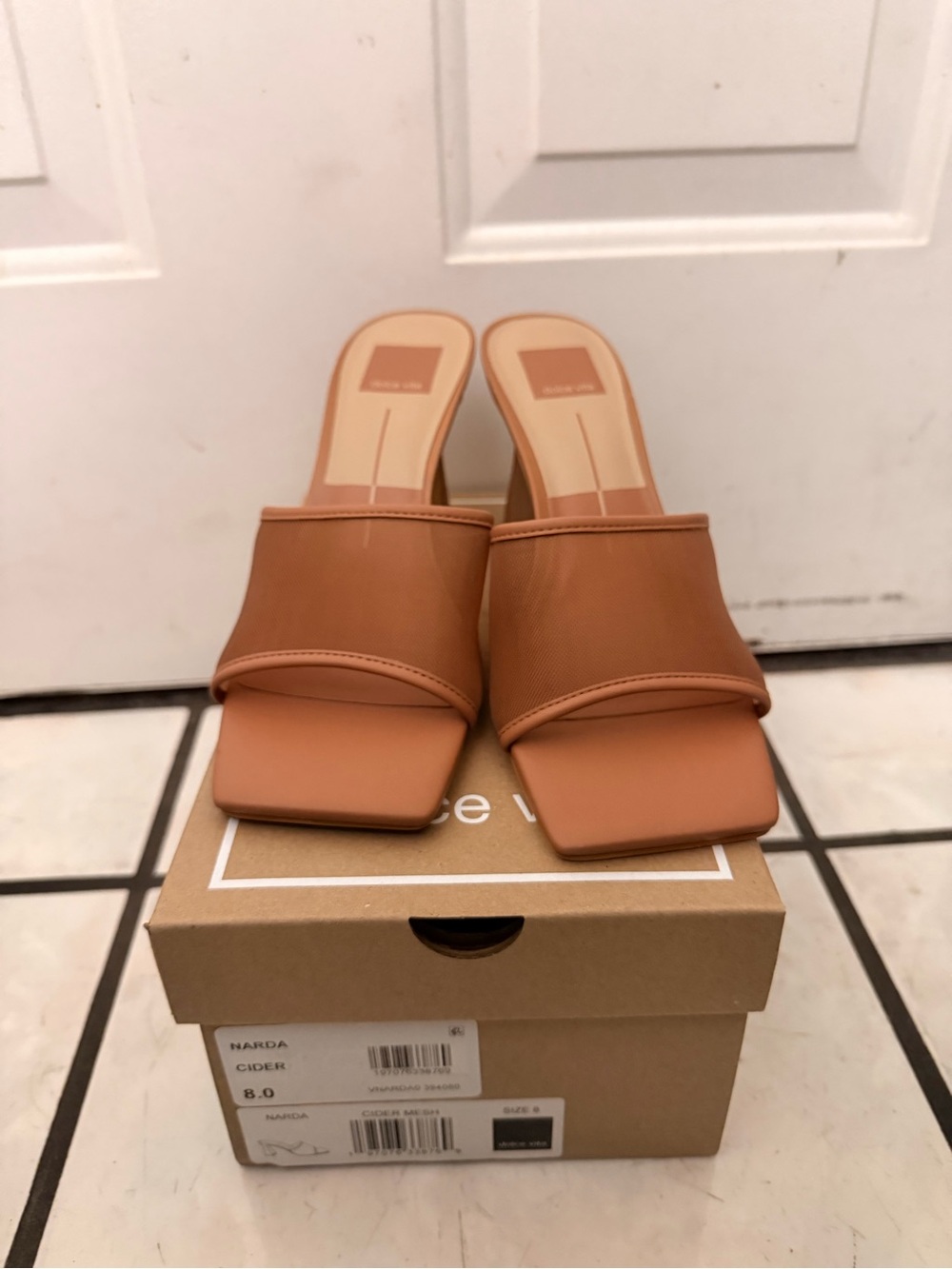 Dolce Vita Mesh Sandal Heels - Size 8 - Cider Color